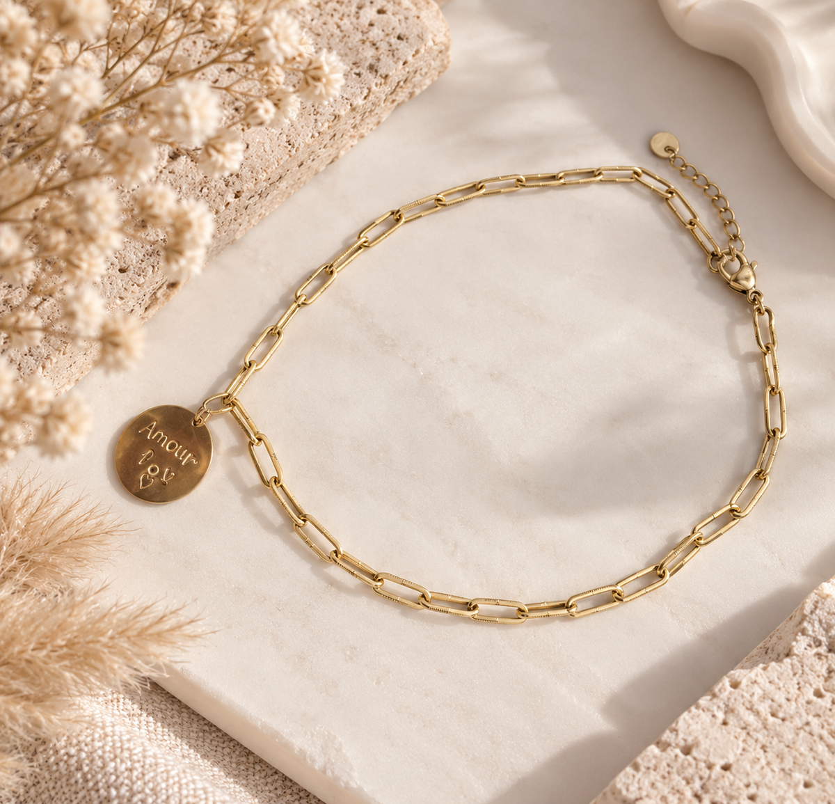 Collier Gaby personnalisable en acier inoxydable