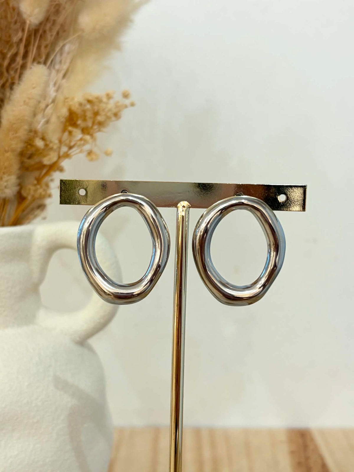 Boucles d'oreilles Séléne en acier inoxydable