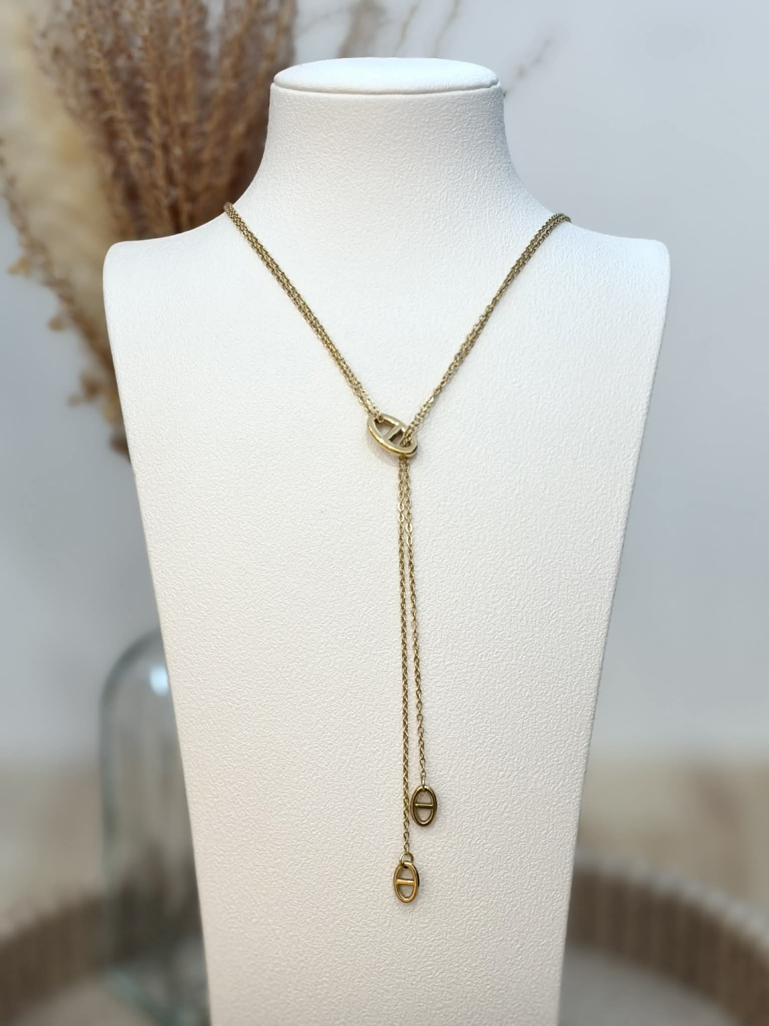 Collier Y best seller Céline en acier inoxydable