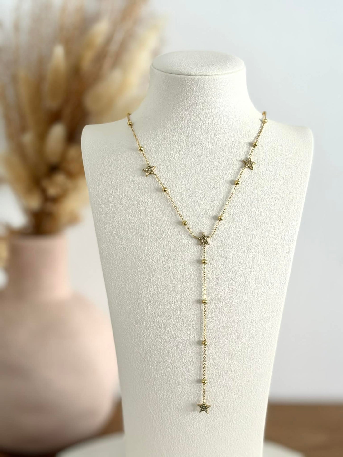 Collier Y Tara en acier inoxydable