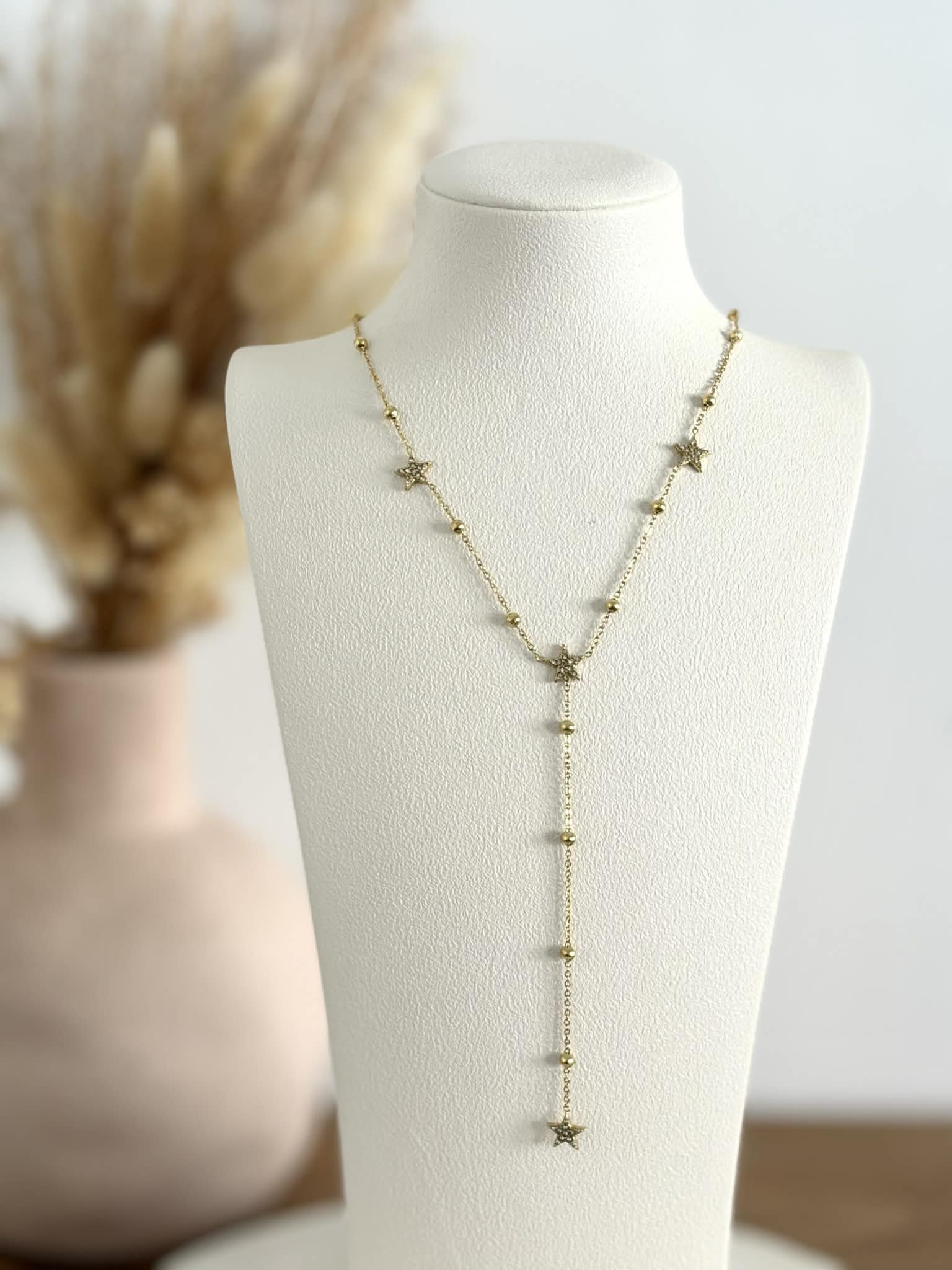 Collier Y Tara en acier inoxydable