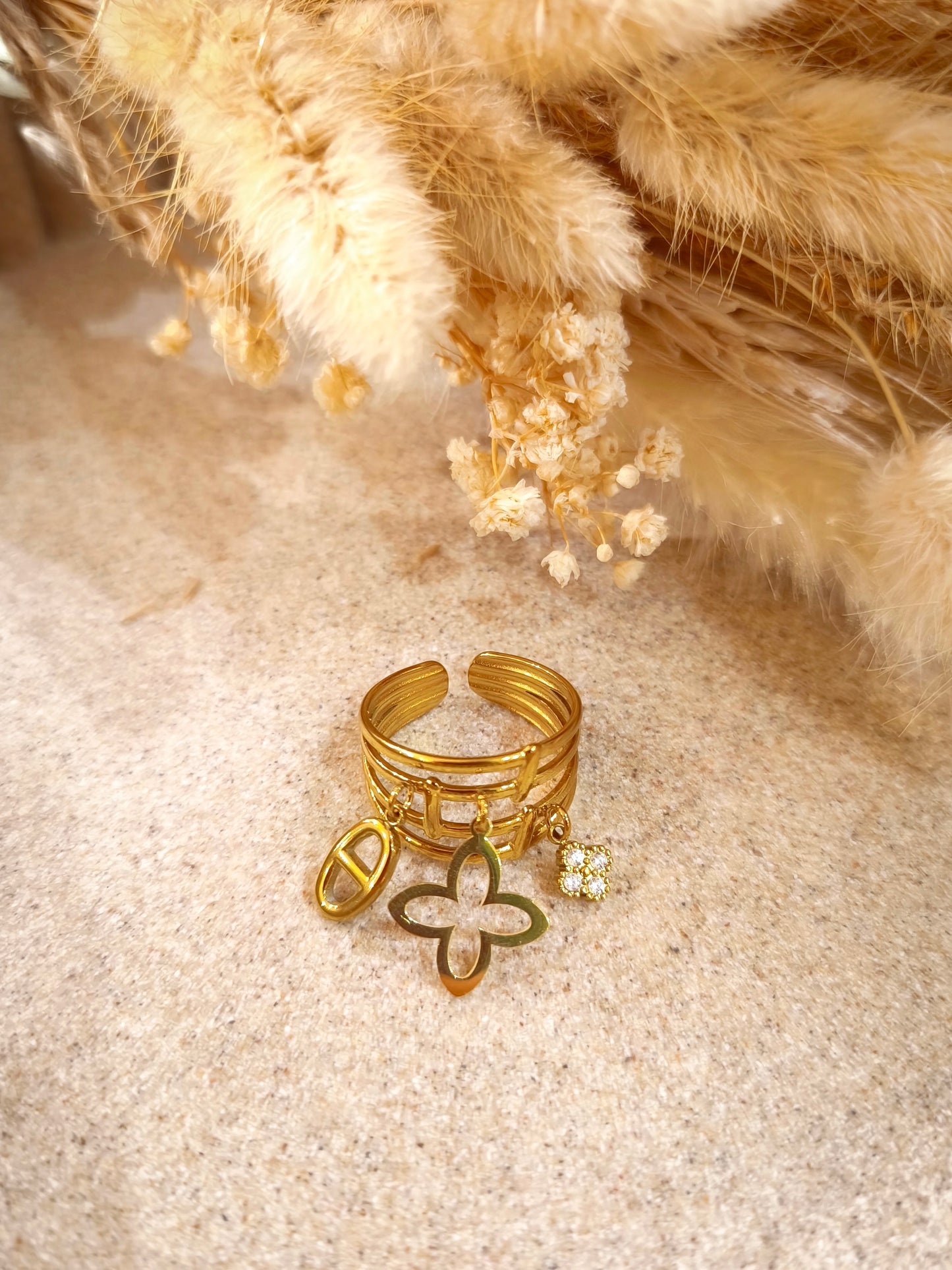 Bague Aluna en acier inoxydable