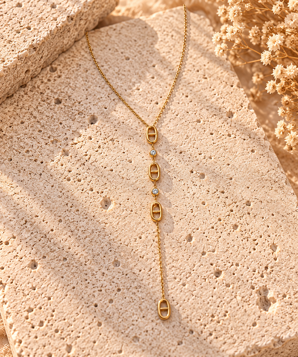 Collier Y Apolline en acier inoxydable
